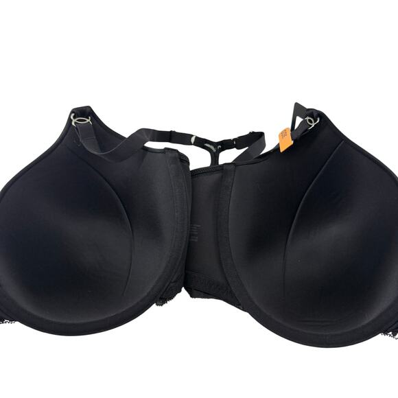 Maidenform One Fab Fit Lace T-Back Shaping Underwire Front Close Bra Black 38DD - Picture 6 of 8